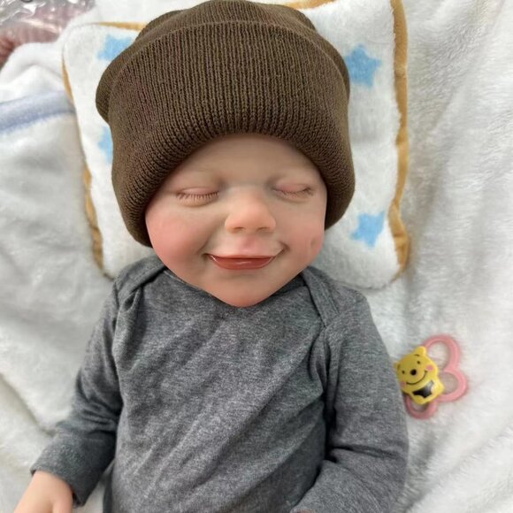 🆕20Inch Full Body Viny Newborn Baby Poseable Limbs Cute Boy April Reborn Baby - Picture 6 of 10
